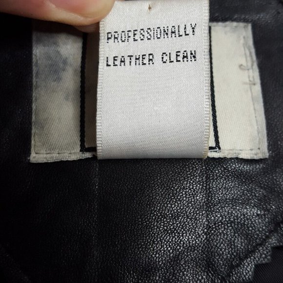 Vintage Boundary Waters Leather Zip Up Over Coat Size Medium Grid Pattern Black - Picture 5 of 9